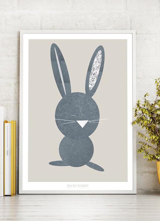 grafisk print rabbit kanin by Frema