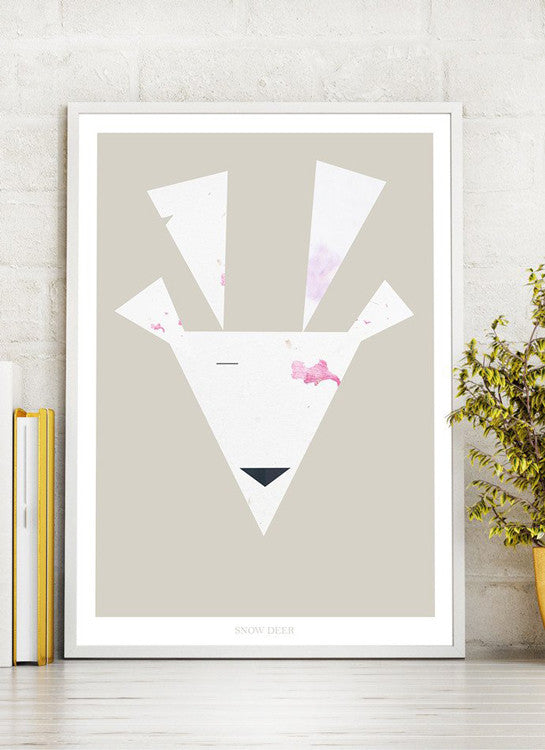 grafisk print deer hjort by Frema