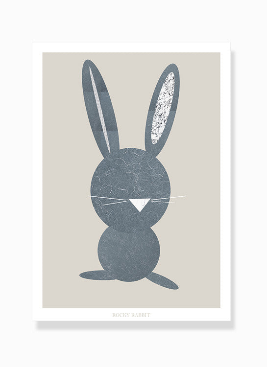 grafisk print rabbit kanin by Frema